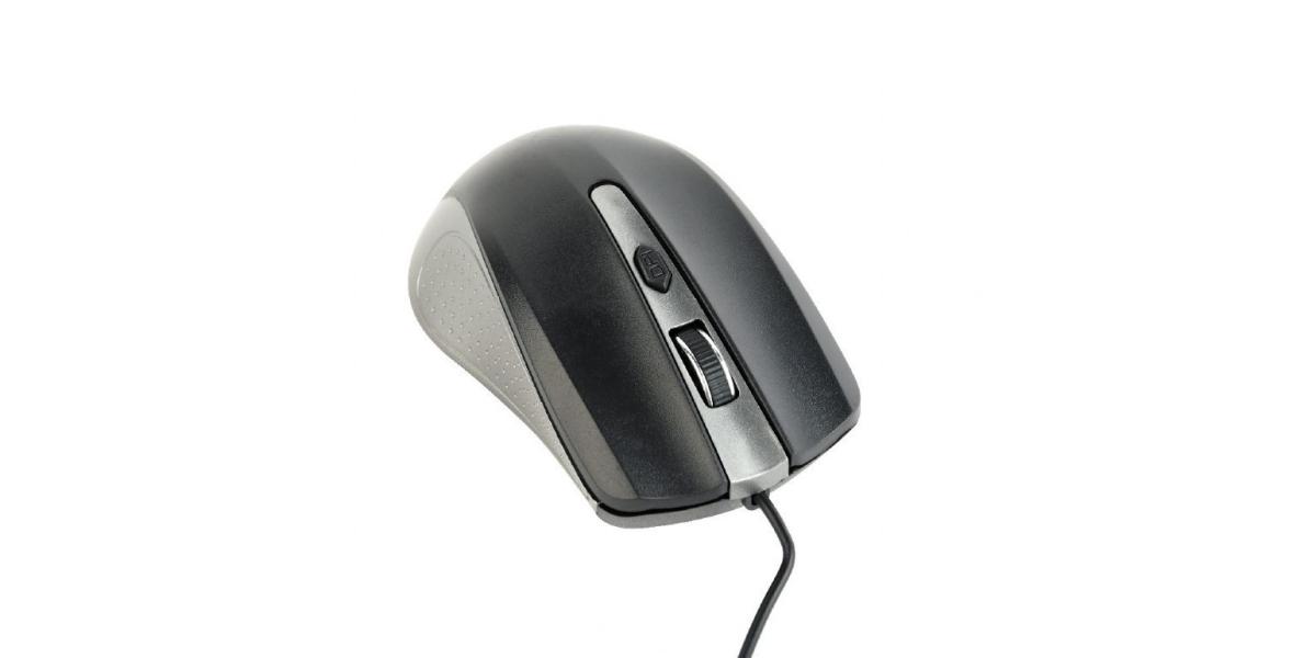 Mouse Gembird MUS-4B-01-GB, cu fir, optic, negru / gri 