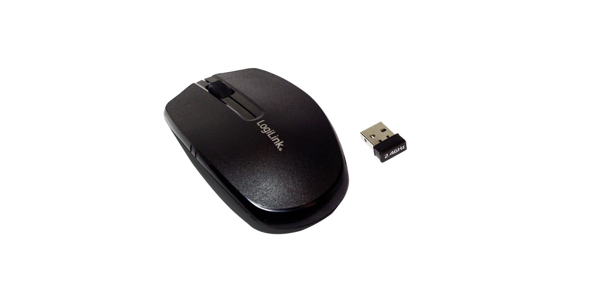 Mouse Logilink ID0114 wireless, optic, butoane/scroll 3/1, negru 