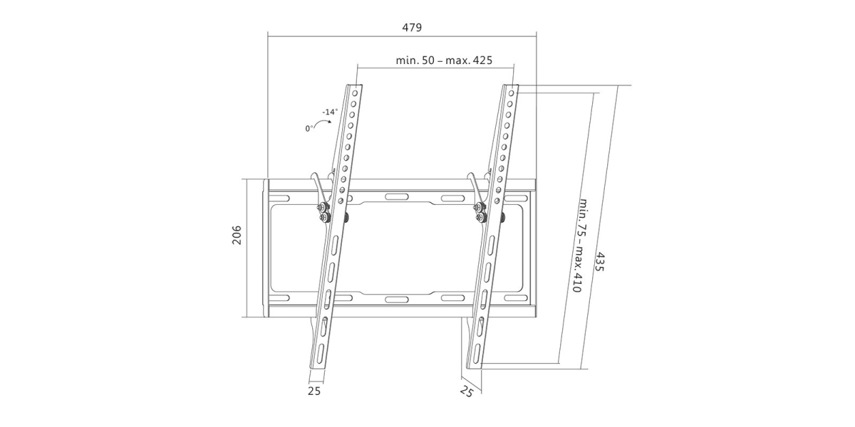 Suport de perete Logilink BP0012, pentru 1 TV/monitor plat, negru 536529