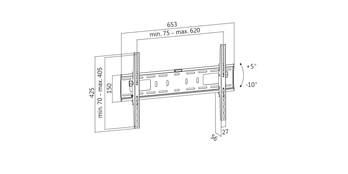 Suport de perete Logilink BP0018, inclinare, negru 536536