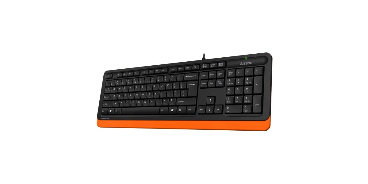 Tastatura A4Tech Fstyler USB cu fir negru si portocaliu (FK10 Orange) 535902