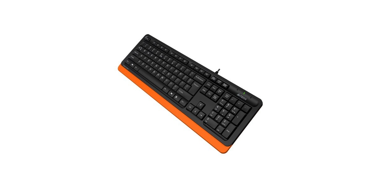 Tastatura A4Tech Fstyler USB cu fir negru si portocaliu (FK10 Orange) 535904