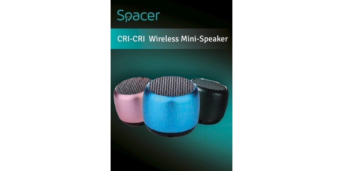 Boxa Spacer portabila Bluetooth Cri-Cri-BK, 3W, negru 536846