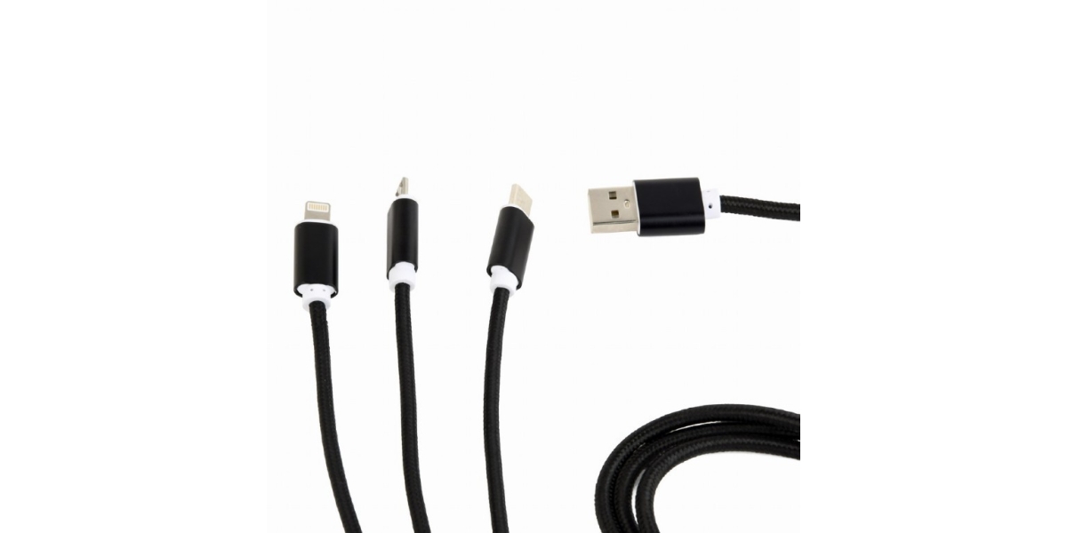 cablu alimentare si date Gembird CC-USB2-AM31-1M, incarcare simultana a 3...