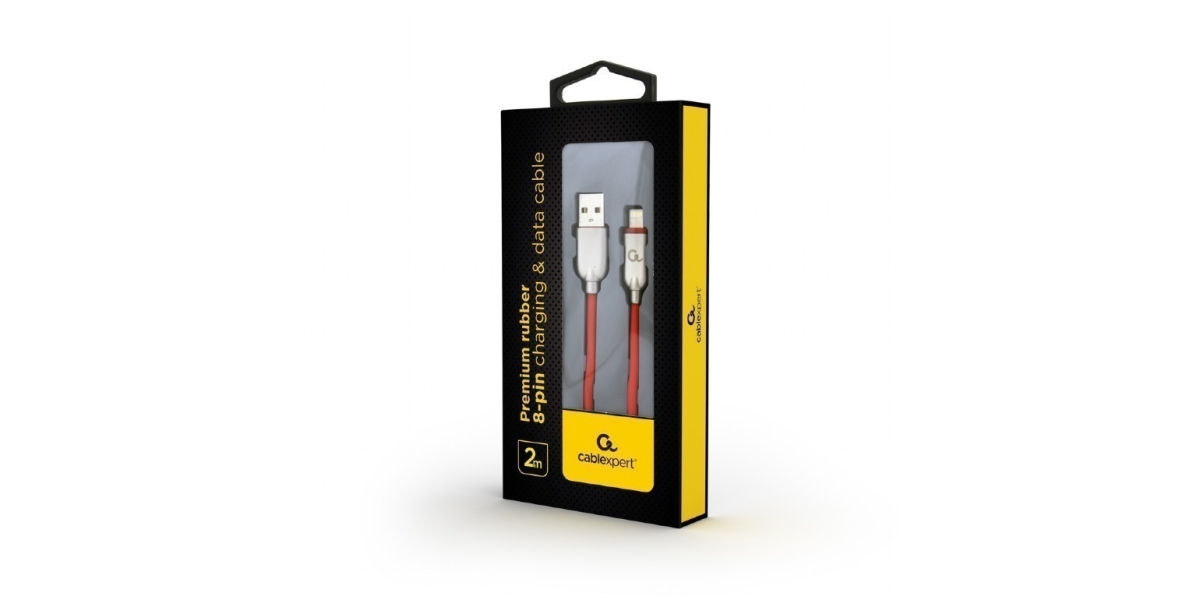 Cablu alimentare si date Gembird CC-USB2R-AMLM-2M-R, USB 2.0 (T) la Lightning...