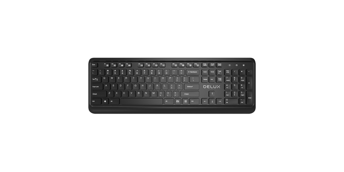 Kit tastatura si mouse Delux KA190 + M320GX, wireless, negru (KA190G) 537481