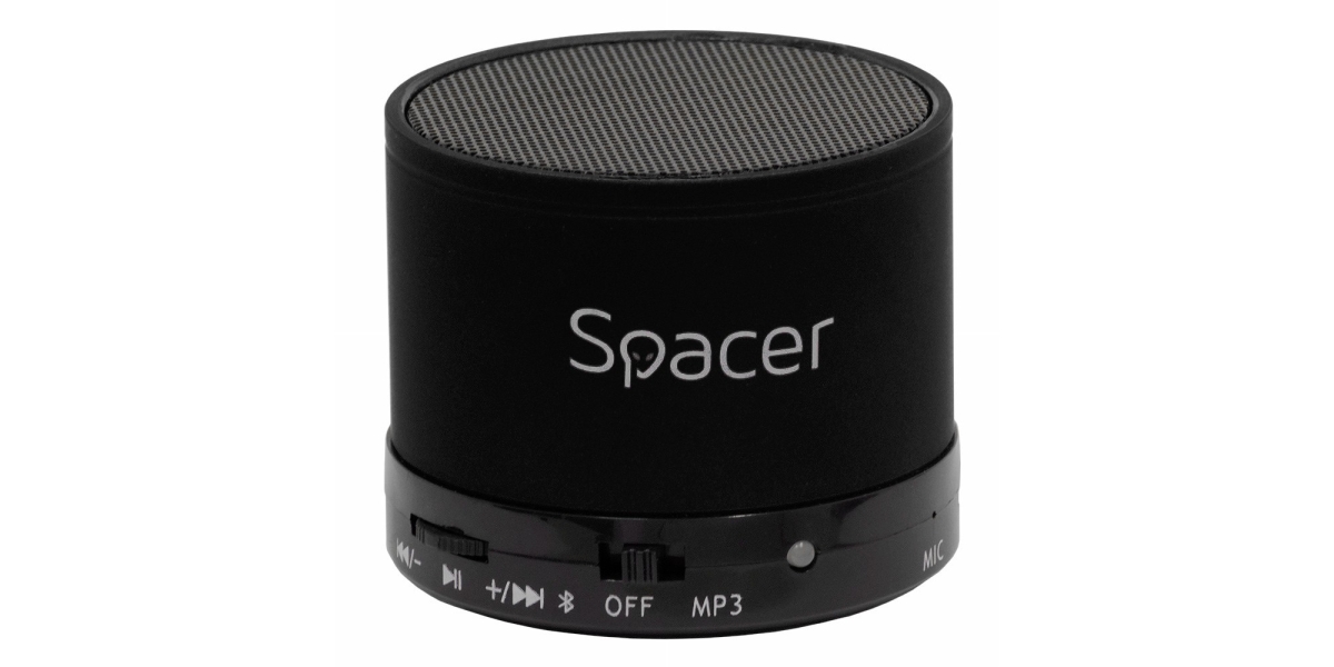 Boxa Spacer portabila SPB-TOPPER-BLK, Bluetooth, Negru 