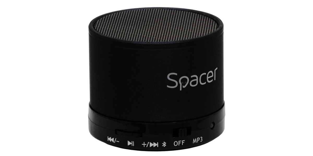 Boxa Spacer portabila SPB-TOPPER-BLK, Bluetooth, Negru 539751