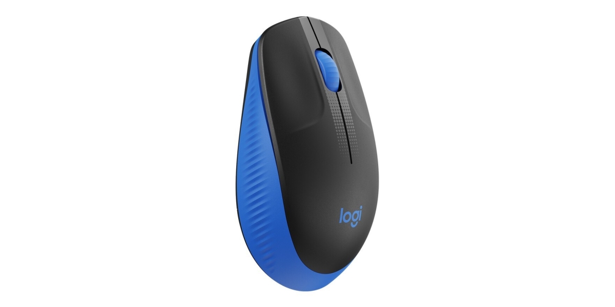 Mouse Wireless Logitech M190, 2.4GHz, optic, negru / albastru (910-005907)...