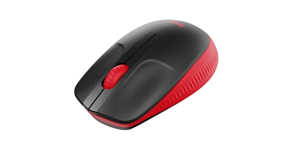 Mouse Wireless Logitech M190, 2.4GHz, optic, negru / rosu, 910-005908 539866