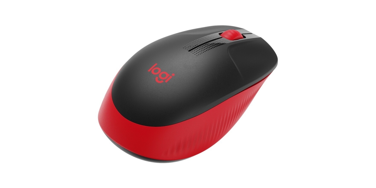 Mouse Wireless Logitech M190, 2.4GHz, optic, negru / rosu, 910-005908 539867