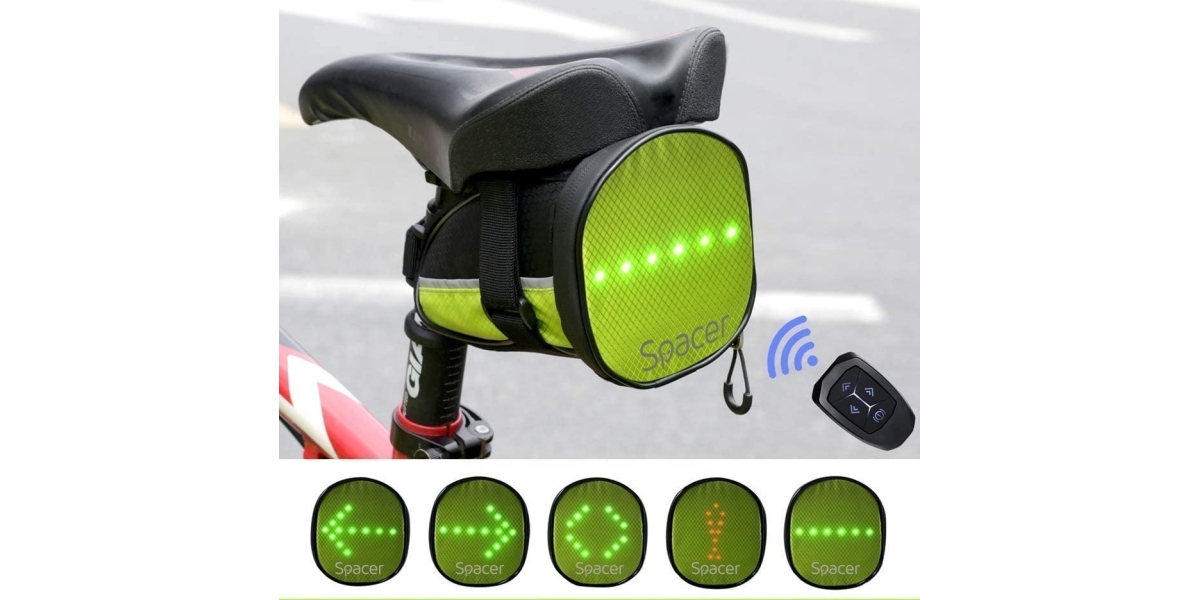 Geanta reflectorizanta Spacer SPBB-LEDSign, pentru Bicicleta 542347