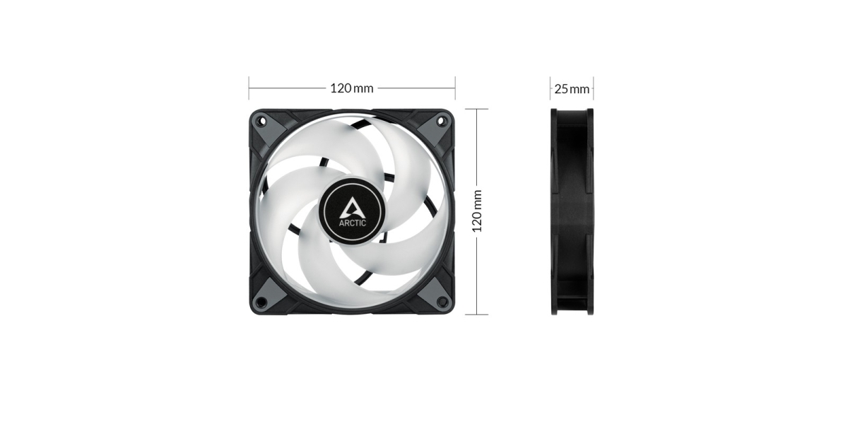 Ventilator Arctic PC ACFAN00186A, 120x120x25 mm, negru 543253