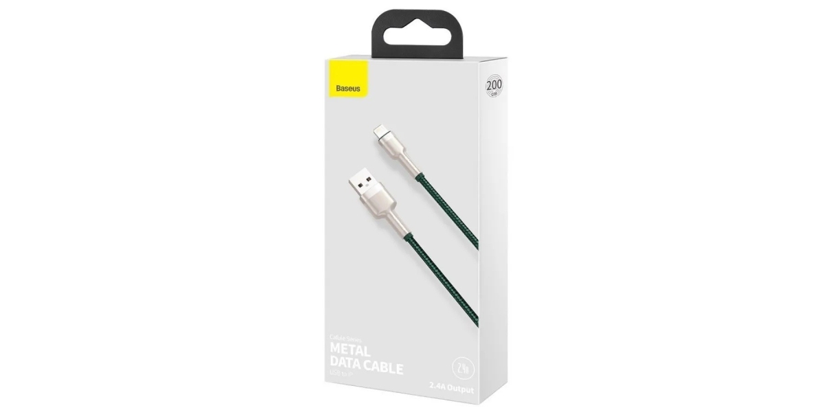 Cablu Alimentare si Date Baseus CALJK-B06 Cafule Metal, 2m, Verde 545079