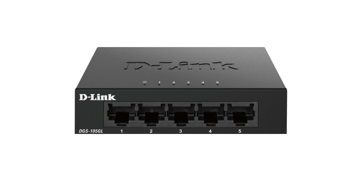 Switch D-Link DGS-105GL cu 5 porturi Gigabit si carcasa metalica 