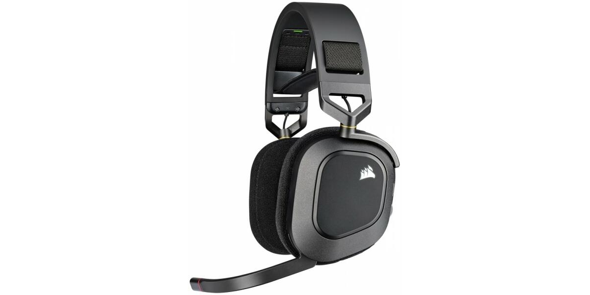 Casti Gaming Corsair HS80 Surround CA-9011235-EU, Iluminare RGB, Negru Carbon 