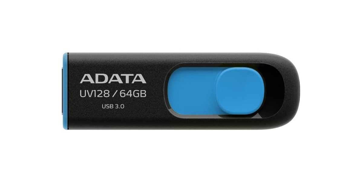 Memorie USB Flash Drive Adata 64GB USB 3.2, negru (AUV128-64G-RBE) 