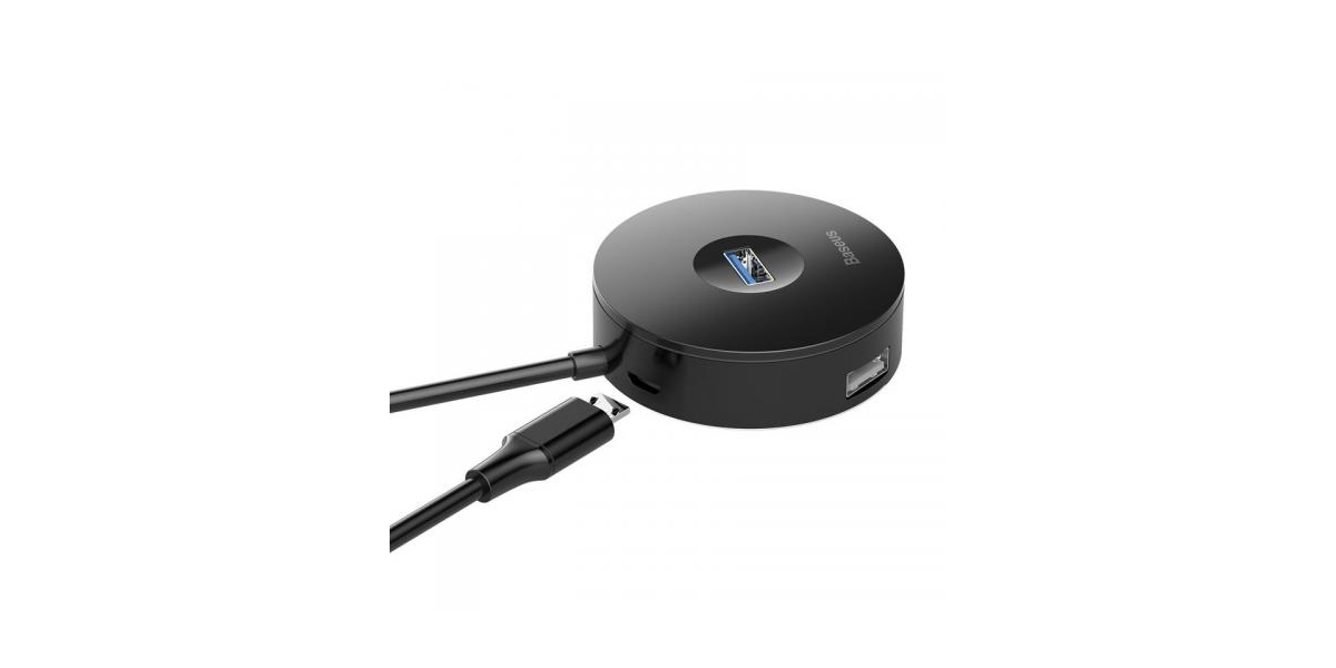 HUB extern Baseus CAHUB-U01 Round Box, conectare prin USB 3.0, lungime 1 m,...