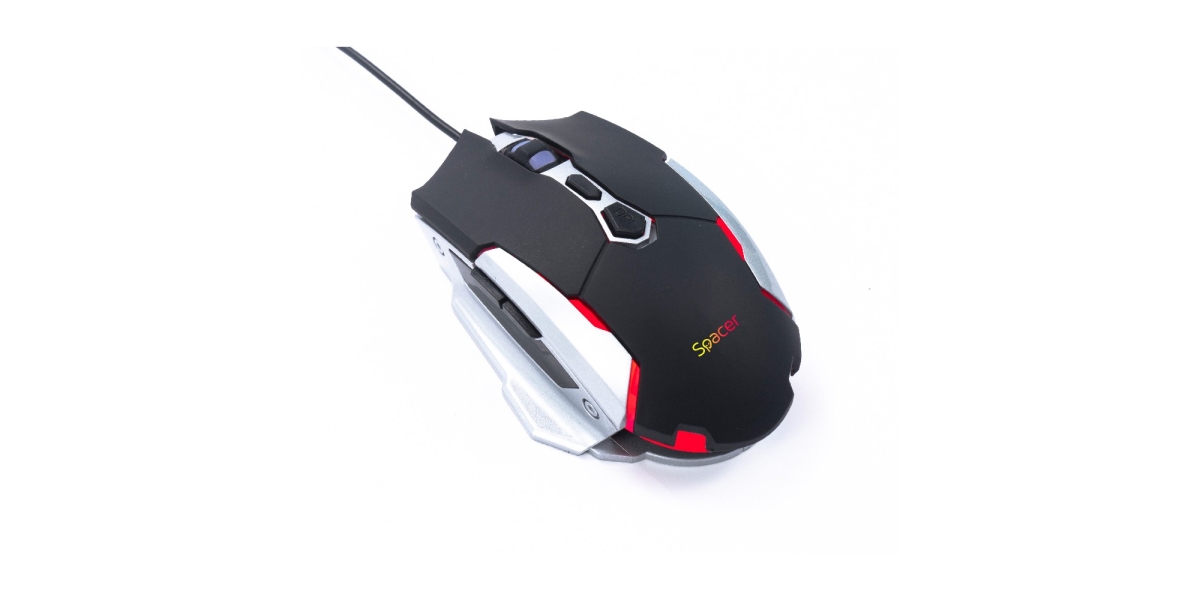 Mouse Spacer Gaming SPGM-PULSAR-LITE, cu fir, negru 