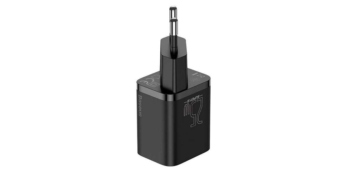 Incarcator retea Baseus Super Si, Quick Charge 25W, USB Type-C 5V/3A, negru...