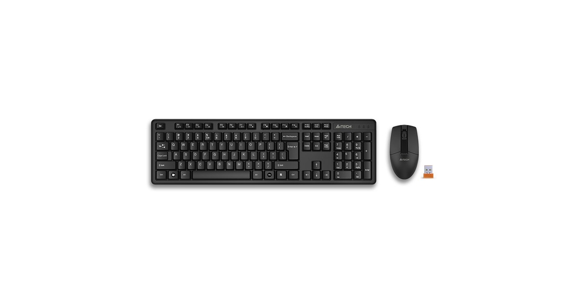 Kit Tastatura si Mouse A4TECH GK-3 + G3-330N, wireless, negru 