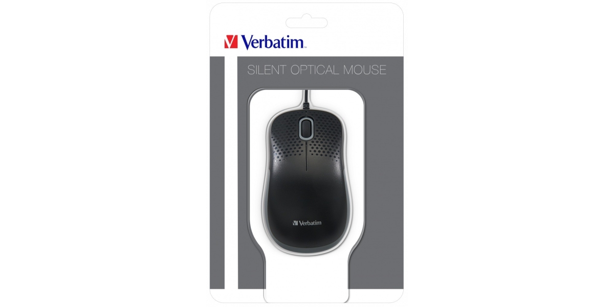 Mouse Verbatim Silent Optical BLK 49024, negru 549143