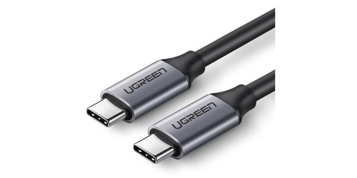 Cablu alimentare si date Ugreen US161, USB Type-C la USB Type-C 60W/3A, gri 