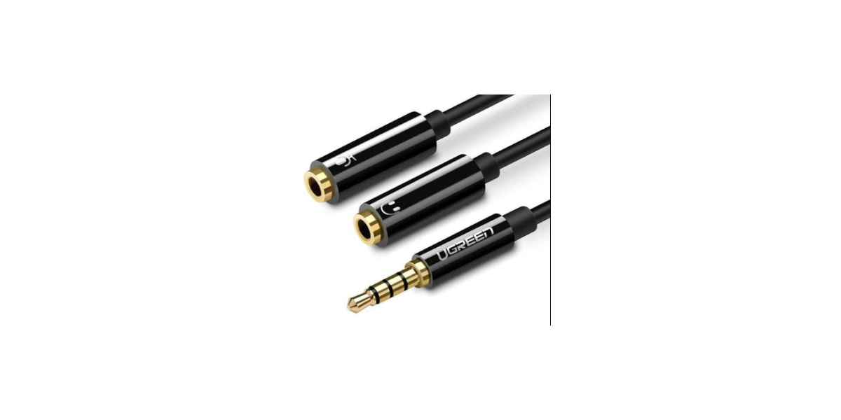 Cablu audio Ugreen AV141, 3.5 mm jack (T) la 2 x 3.5 mm jack (M), negru 