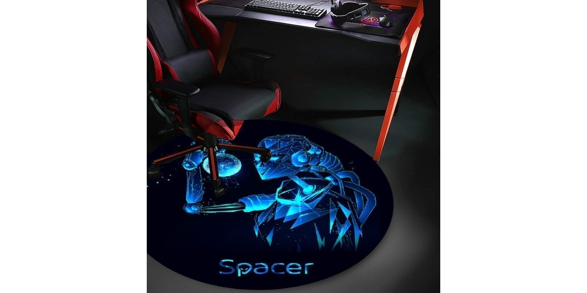 Covor pentru scaun gaming Spacer negru 120 cm 552563