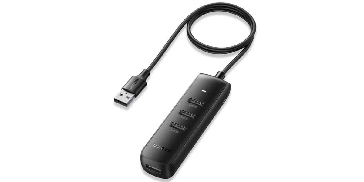 Hub extern Ugreen CM416, USB 3.0 x 4, 1 m, negru 