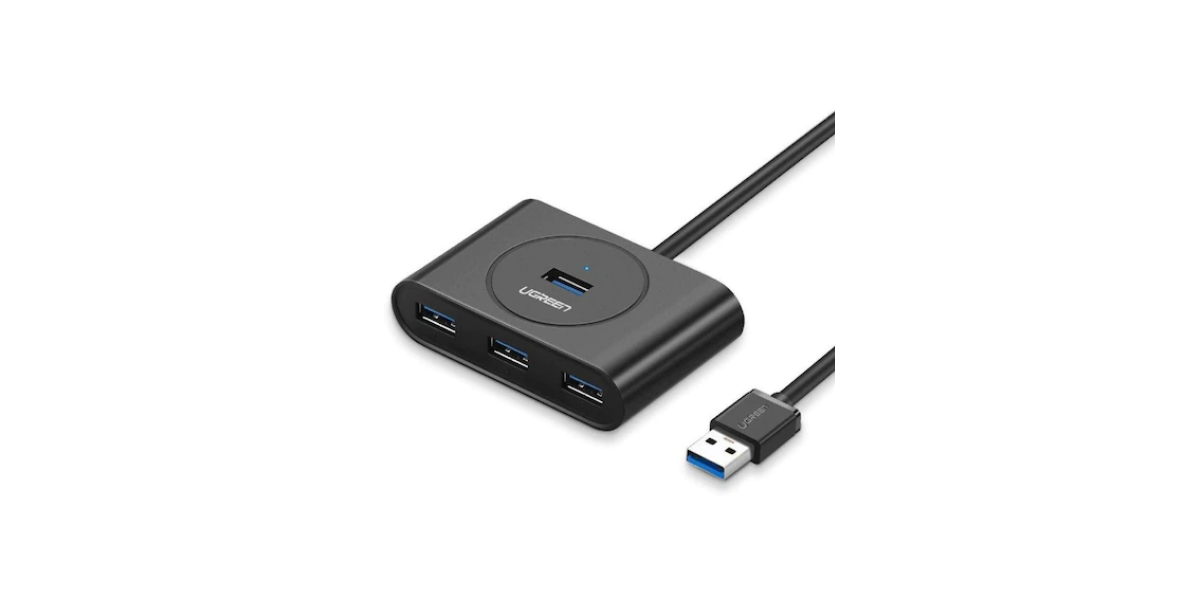 Hub extern Ugreen CR113, USB 3.0 x 4, 0.5 m, negru 20290 