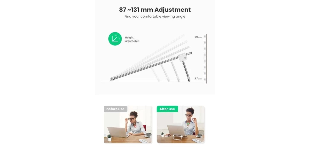 Stand notebook Ugreen 15.6" LP230 80348, aluminiu, ajustabil, silver 552442