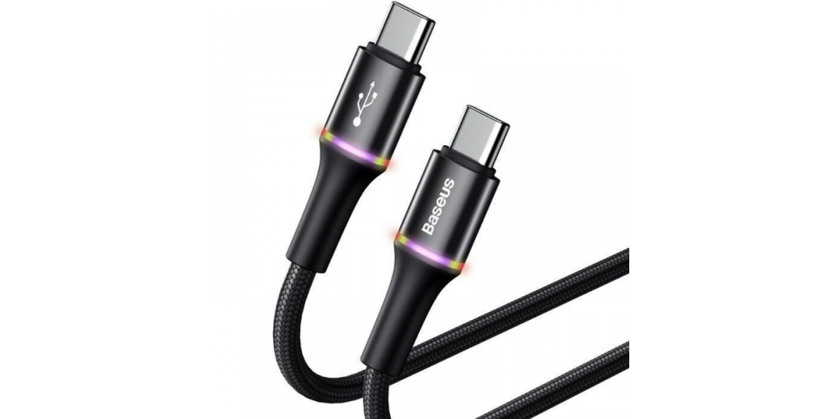 Cablu alimentare si date Baseus Halo CATGH-J01, USB Type-C la USB Type-C,...