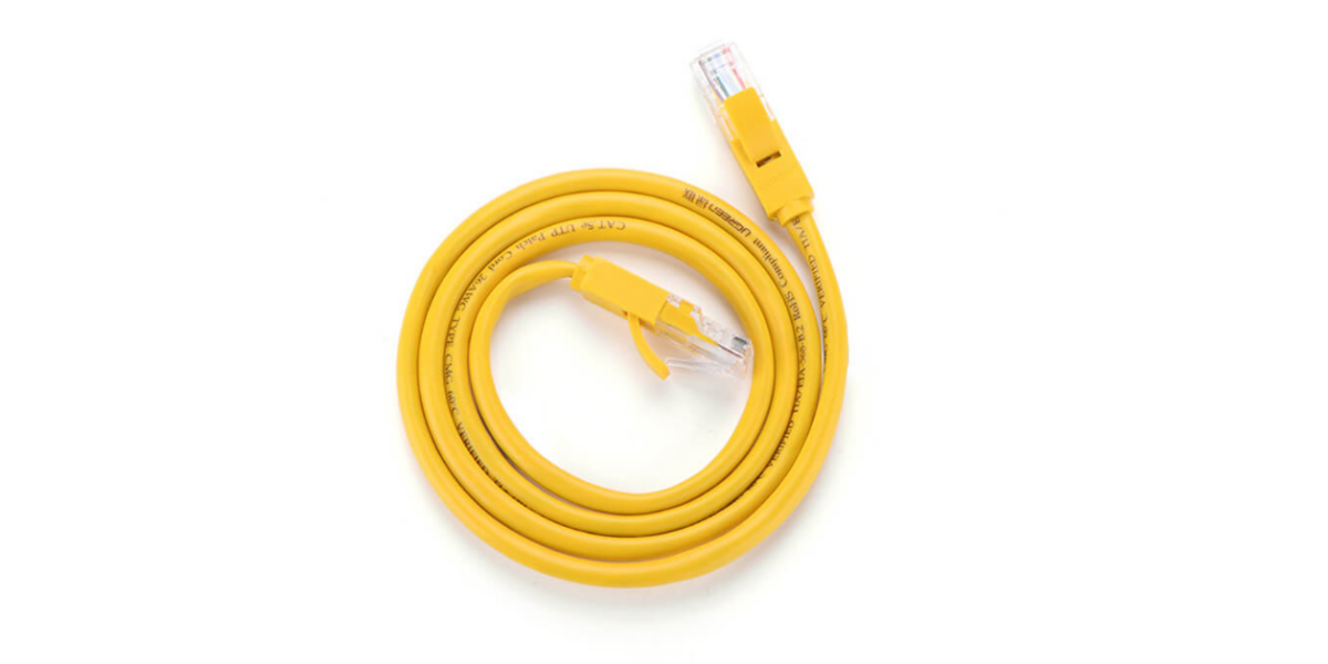 Patch Cord UTP Ugreen Cat5e NW103, fire din cupru, 5m, galben 11233 556332