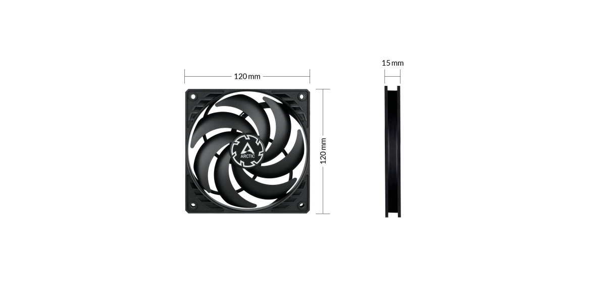 Ventilator Arctic PC ACFAN00187A, 120 mm, negru 556411