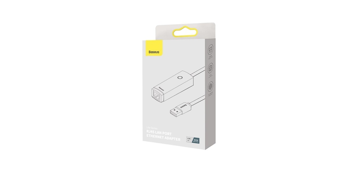 Adaptor retea Baseus Lite, WKQX000113, USB 2.0 la RJ-45, Gigabit LAN,...