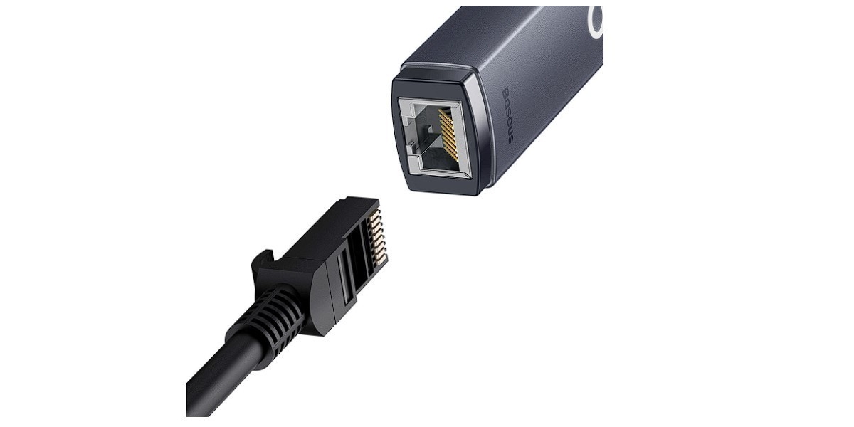 Adaptor retea Baseus Lite, WKQX000313, USB Type-C to RJ-45, Gigabit LAN,...