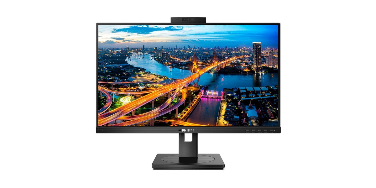 Monitor WLED IPS Philips 242B1H/00, 23.8", Full HD, 4ms, Webcam, Negru 