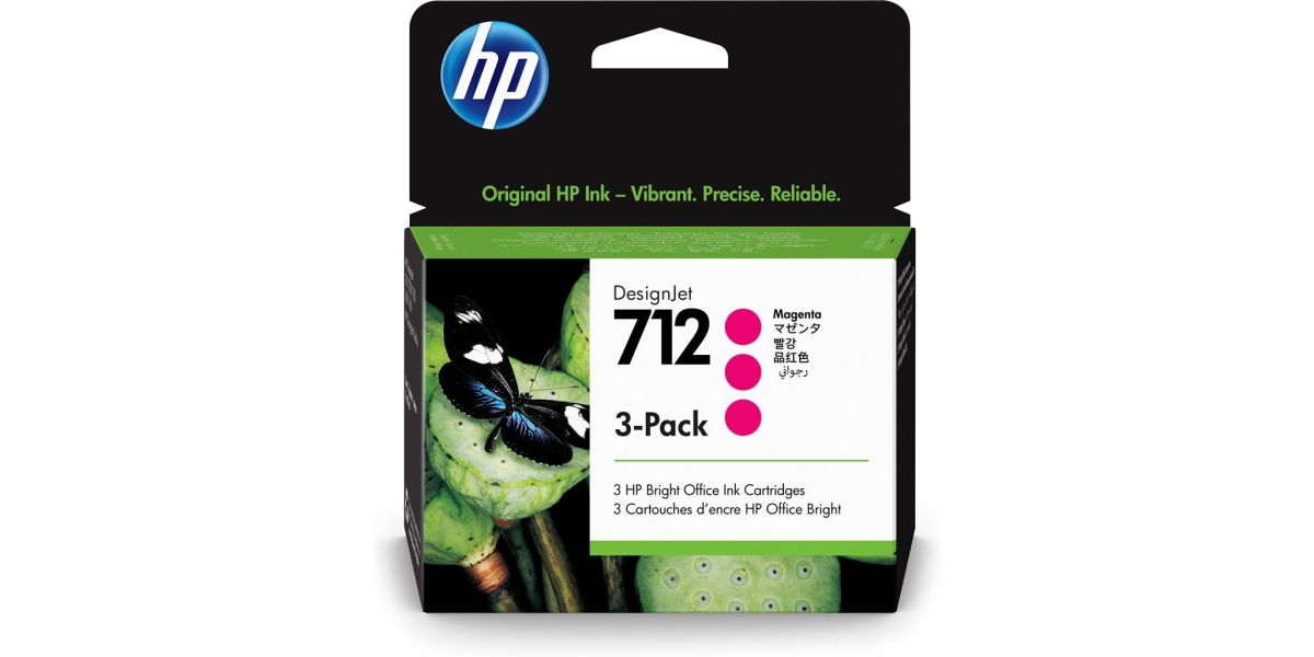 Tri-Pack Original HP Magenta, nr.712, pentru DesignJet Studio 24|Studio...