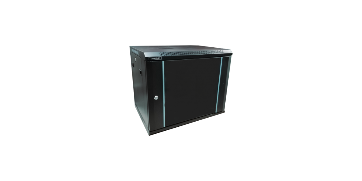 Rack 9U 600x450, montare pe perete, usa din sticla, panouri laterale...