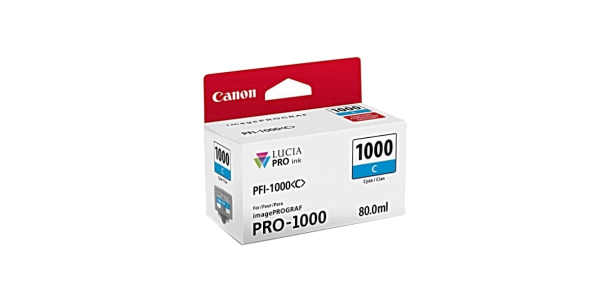 Cartus Cerneala Original Canon Cyan, PFI-1000C, pentru IPF PRO-1000, 0547C001AA 