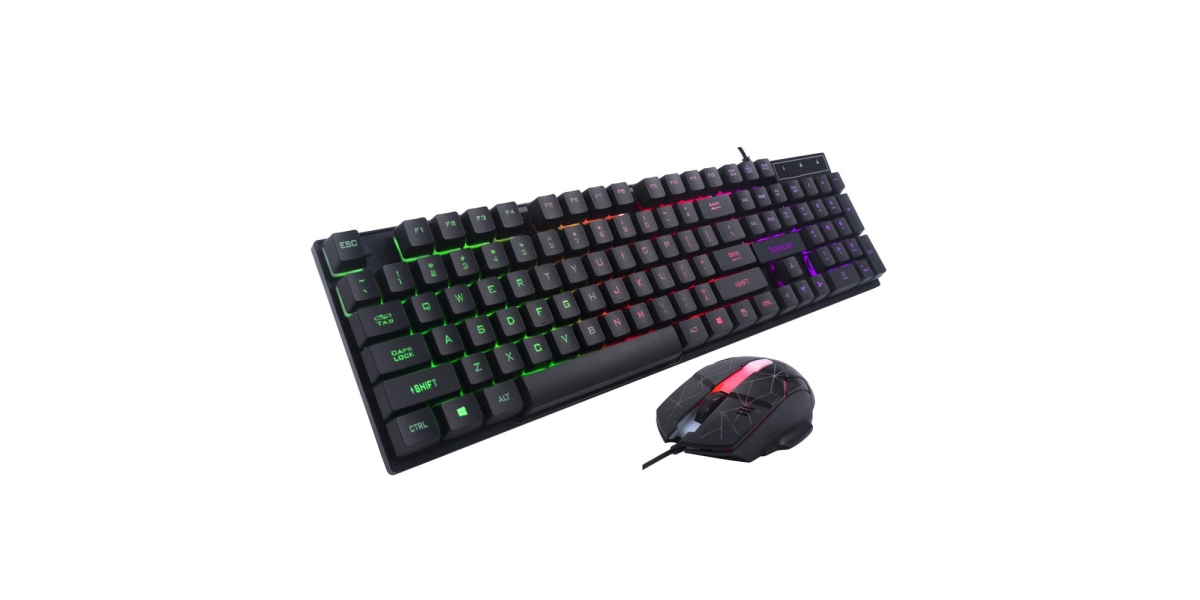 Kit Gaming Tastatura si Mouse Spacer SP-GK-01, cu fir, negru 