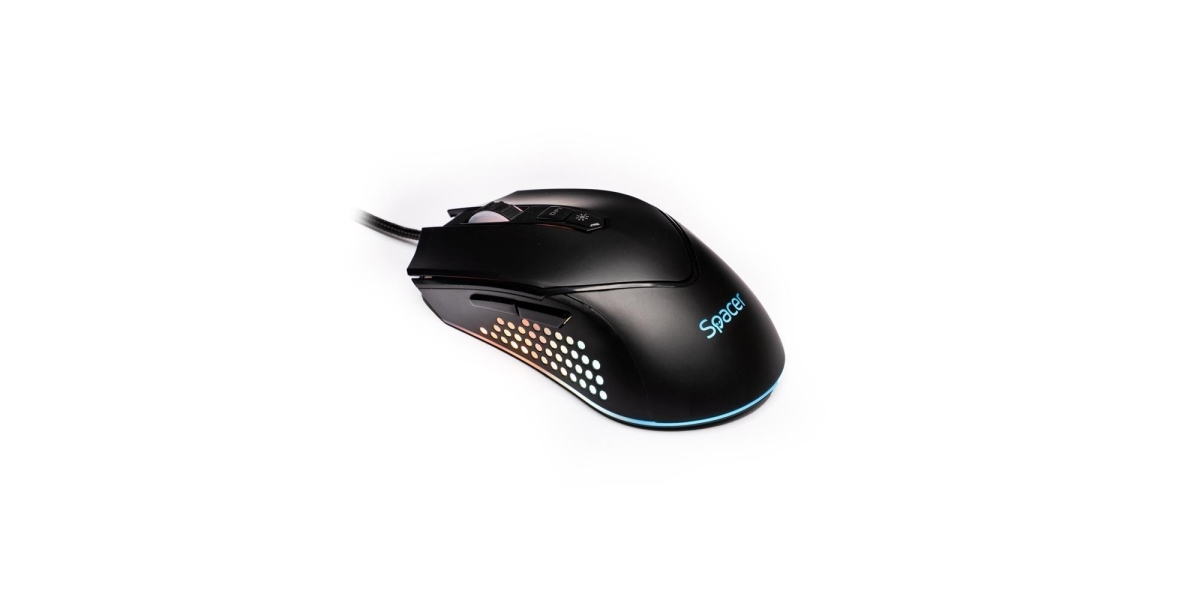 Mouse Spacer Gaming SPGM-ALIEN-NOVA, cu fir, negru 