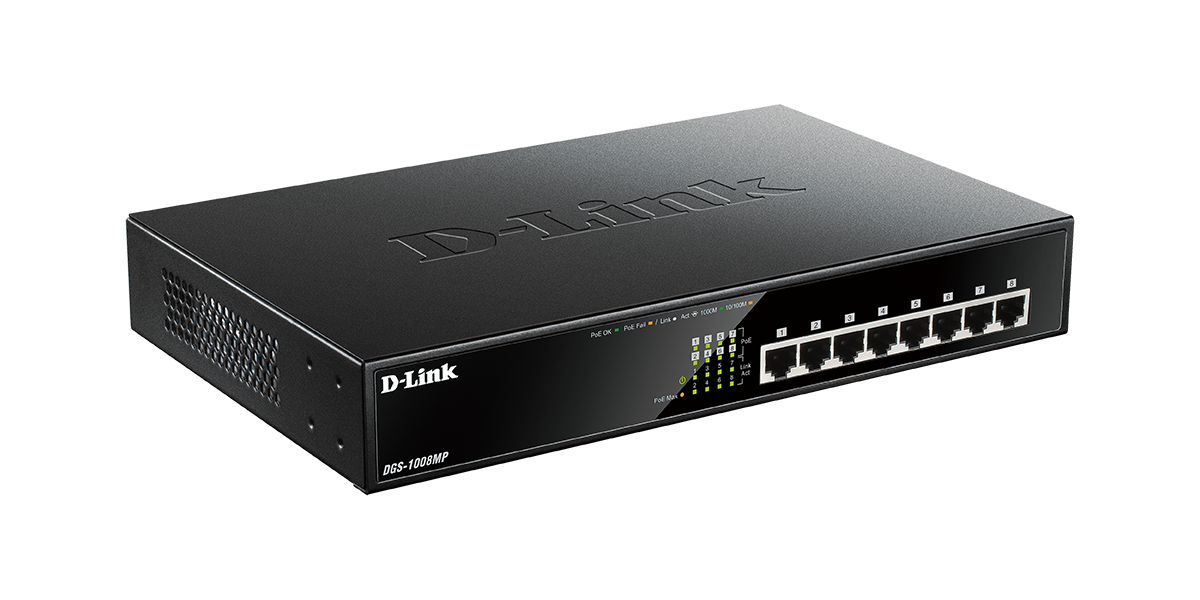 Switch D-Link DGS-1008MP, 8 port, 10/100/1000 Mbps 566667