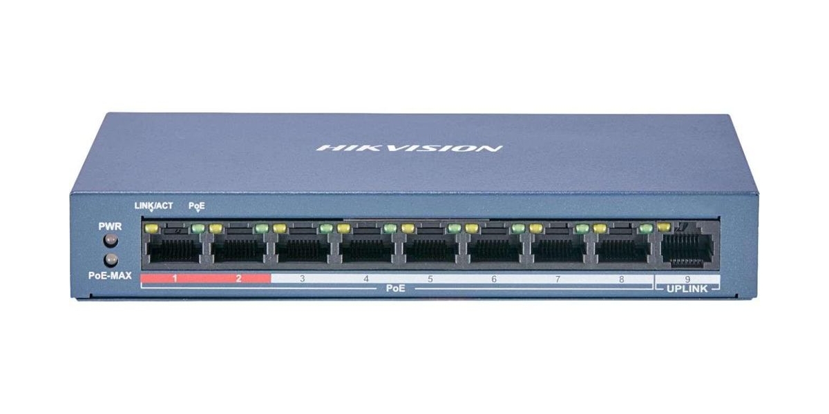 Switch Hikvision DS-3E0310HP-E, 8-port, PoE 