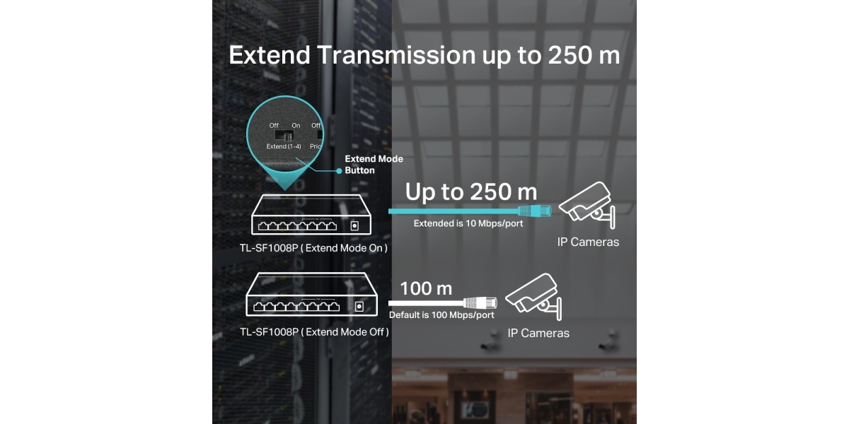 Switch TP-Link TL-SF1008P, 8 port, 10/100 Mbps 566890