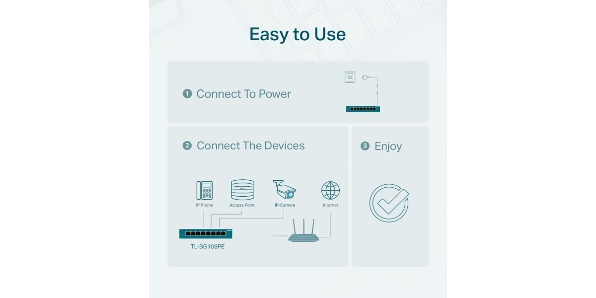 Switch TP-LINK TL-SG108PE, 8 port, 10/100/1000 Mbps 566693