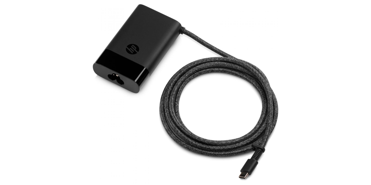 HP incarcator 65W USB-C. Dimensiuni: 97 x 53.5 x 21 mm. Greutate: 210g 567794