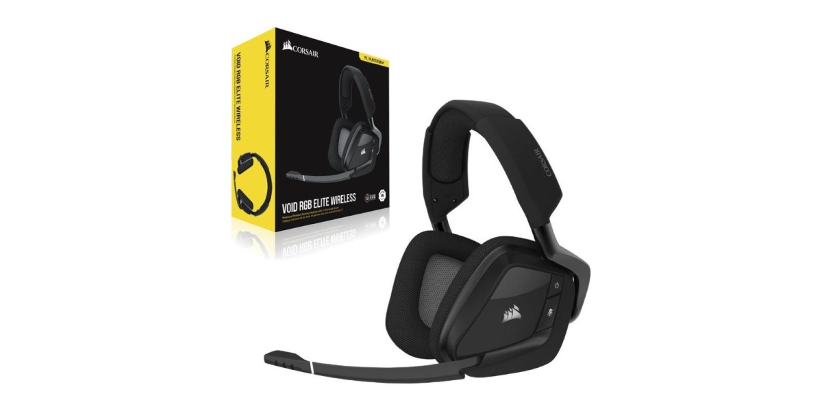 Casti Gaming Corsair Void RGB Elite Wireless, Negru Carbon (CA-9011201-EU)...