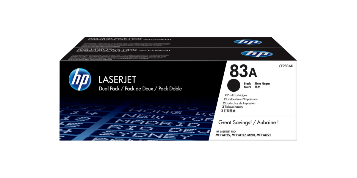 Toner HP CF283AD, black, pachet dublu CF283A, HP LaserJet Pro M125A, LaserJet...